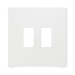 BG Evolve Pearl White 2G Grid Plate RPCDCL2W Available from RS Electrical Supplies
