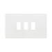 BG Evolve Pearl White 3G Grid Plate RPCDCL3W Available from RS Electrical Supplies