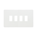 BG Evolve Pearl White 4G Grid Plate RPCDCL4W Available from RS Electrical Supplies