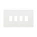 BG Evolve Pearl White 4G Grid Plate RPCDCL4W Available from RS Electrical Supplies
