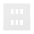 BG Evolve Pearl White 6G Grid Plate RPCDCL6W Available from RS Electrical Supplies