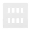 BG Evolve Pearl White 8G Grid Plate RPCDCL8W Available from RS Electrical Supplies