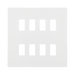 BG Evolve Pearl White 8G Grid Plate RPCDCL8W Available from RS Electrical Supplies
