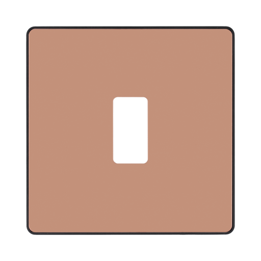 BG Evolve Polished Copper 1G Grid Plate RPCDCP1B Available from RS Electrical Supplies