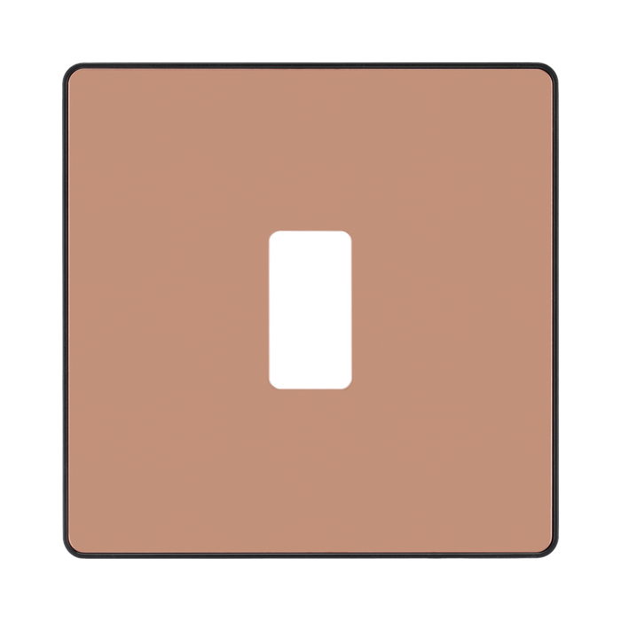 BG Evolve Polished Copper 1G Grid Plate RPCDCP1B Available from RS Electrical Supplies