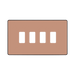 BG Evolve Polished Copper 4G Grid Plate RPCDCP4B Available from RS Electrical Supplies