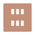 BG Evolve Polished Copper 6G Grid Plate RPCDCP6B Available from RS Electrical Supplies