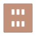 BG Evolve Polished Copper 6G Grid Plate RPCDCP6B Available from RS Electrical Supplies