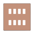 BG Evolve Polished Copper 8G Grid Plate RPCDCP8B Available from RS Electrical Supplies