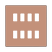 BG Evolve Polished Copper 8G Grid Plate RPCDCP8B Available from RS Electrical Supplies