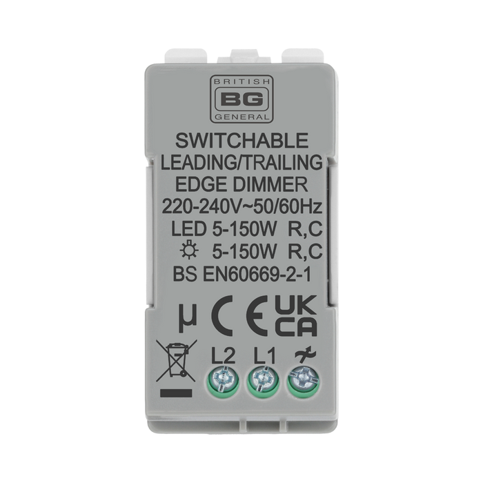 BG Polished Chrome Dimmer Grid Switch RPCDLT – product view 3