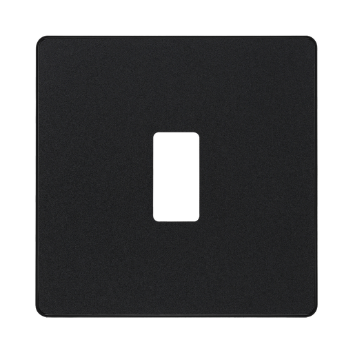 BG Evolve Matt Black 1G Grid Plate RPCDMB1B Available from RS Electrical Supplies