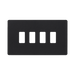 BG Evolve Matt Black 4G Grid Plate RPCDMB4B Available from RS Electrical Supplies