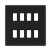 BG Evolve Matt Black 8G Grid Plate RPCDMB8B Available from RS Electrical Supplies