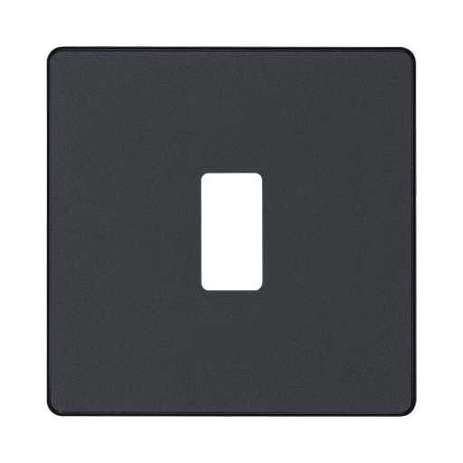 BG Evolve Matt Grey 1G Grid Plate RPCDMG1B Available from RS Electrical Supplies