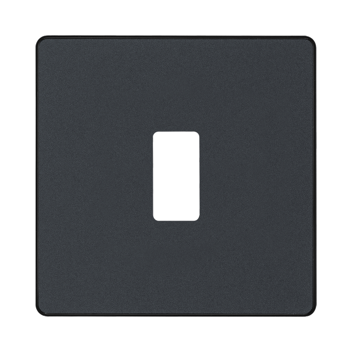 BG Evolve Matt Grey 1G Grid Plate RPCDMG1B Available from RS Electrical Supplies