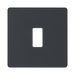 BG Evolve Matt Grey 1G Grid Plate RPCDMG1B Available from RS Electrical Supplies