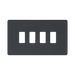 BG Evolve Matt Grey 4G Grid Plate RPCDMG4B Available from RS Electrical Supplies