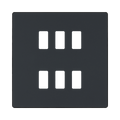 BG Evolve Matt Grey 6G Grid Plate RPCDMG6B Available from RS Electrical Supplies