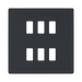 BG Evolve Matt Grey 6G Grid Plate RPCDMG6B Available from RS Electrical Supplies