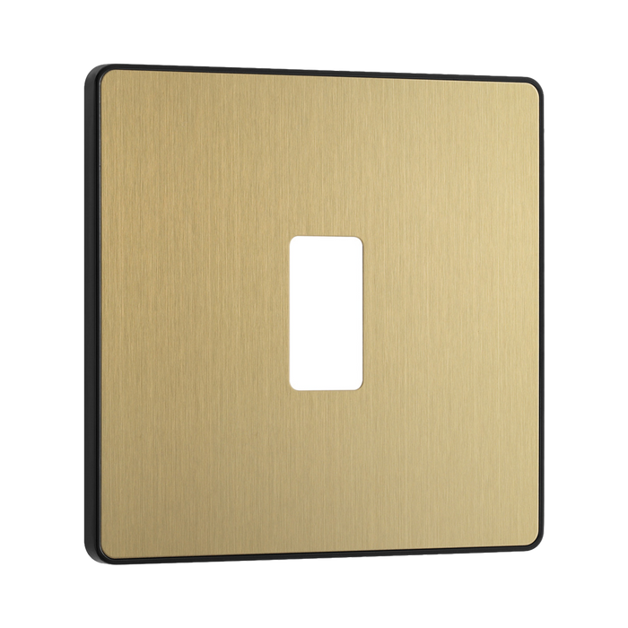 BG Evolve Satin Brass 1G Grid Plate RPCDSB1B