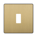 Front view of BG Evolve Satin Brass 1G Grid Plate