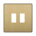 BG Evolve Satin Brass 2G Grid Plate RPCDSB2B