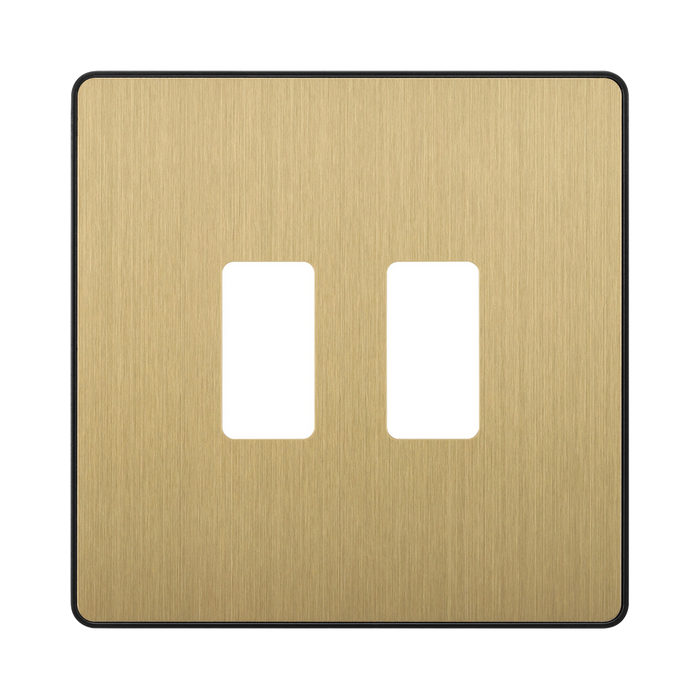 BG Evolve Satin Brass 2G Grid Plate RPCDSB2B