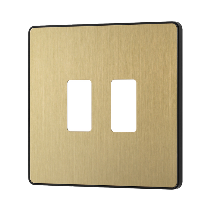 BG Evolve Satin Brass 2G Grid Plate RPCDSB2B