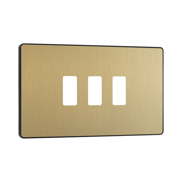 BG Evolve Satin Brass 3G Grid Plate RPCDSB3B