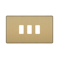 BG Evolve Satin Brass 3G Grid Plate RPCDSB3B