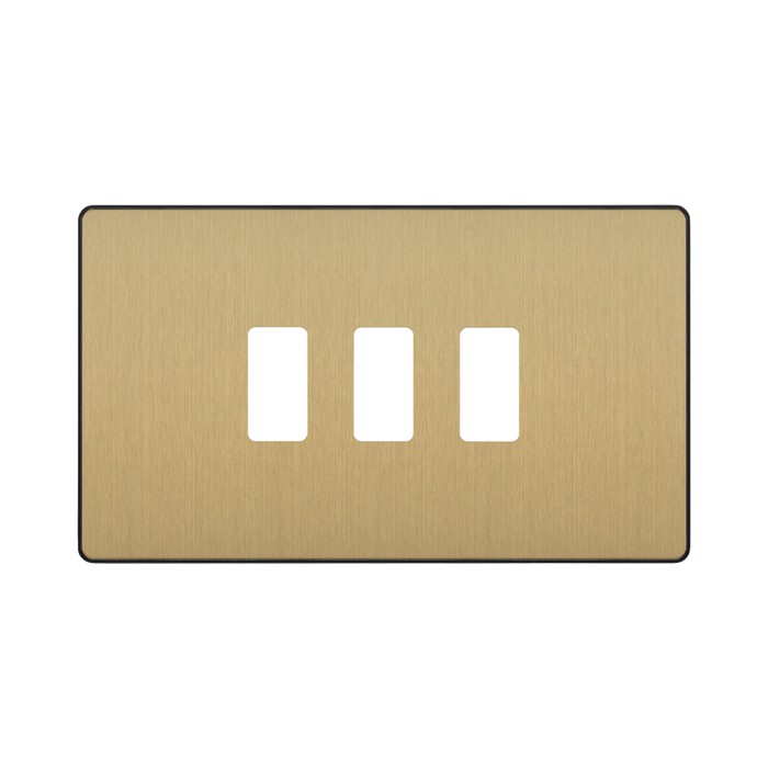 BG Evolve Satin Brass 3G Grid Plate RPCDSB3B