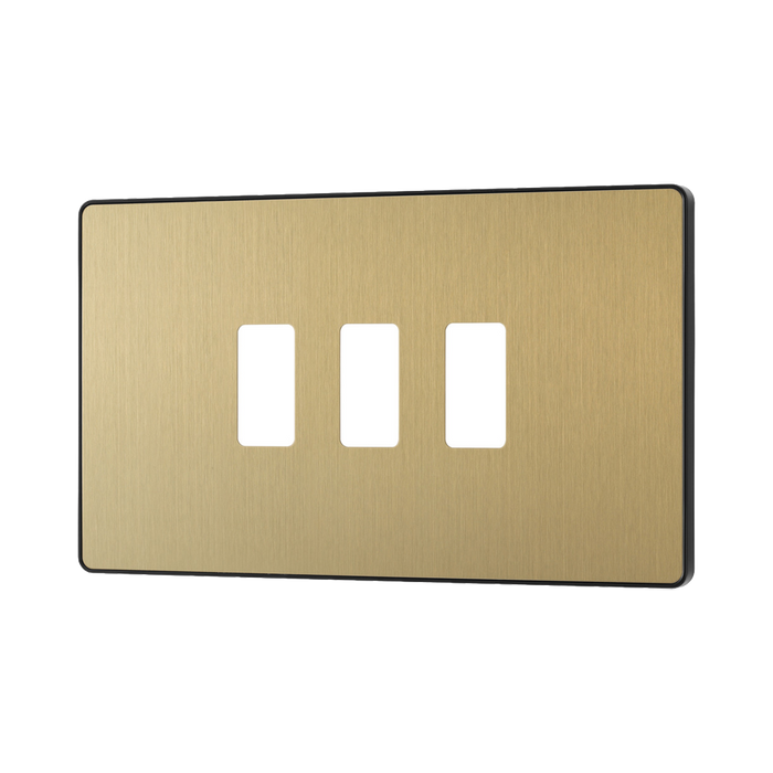 BG Evolve Satin Brass 3G Grid Plate RPCDSB3B