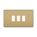 Front view of BG Evolve Satin Brass 3G Grid Plate