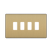 Front view of BG Evolve Satin Brass 4G Grid Plate