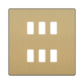 Front view of BG Evolve Satin Brass 6G Grid Plate