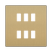 Front view of BG Evolve Satin Brass 6G Grid Plate