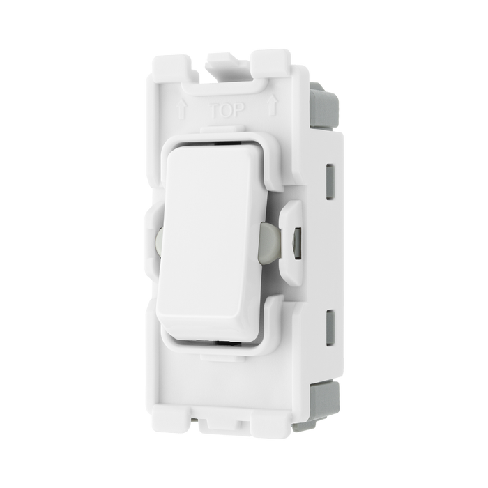 BG Evolve White 20A 2 Way Single Pole Centre Off Grid Module RPCDW12C – product view 2
