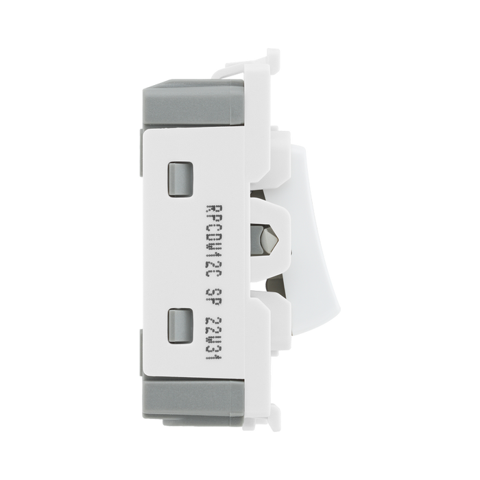 BG Evolve White 20A 2 Way Single Pole Centre Off Grid Module RPCDW12C – product view 4