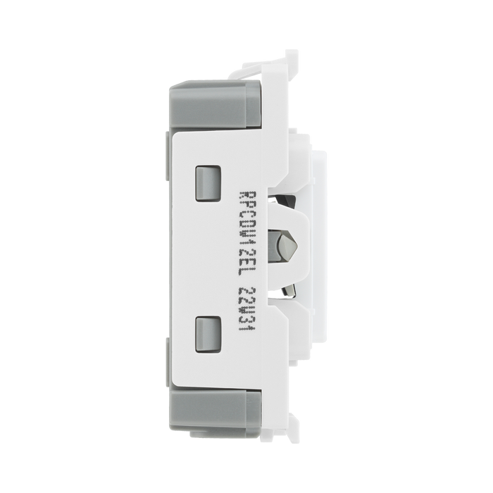 BG Evolve White 20A 2 Way Printed Key Grid Module RPCDW12EL – product view 4