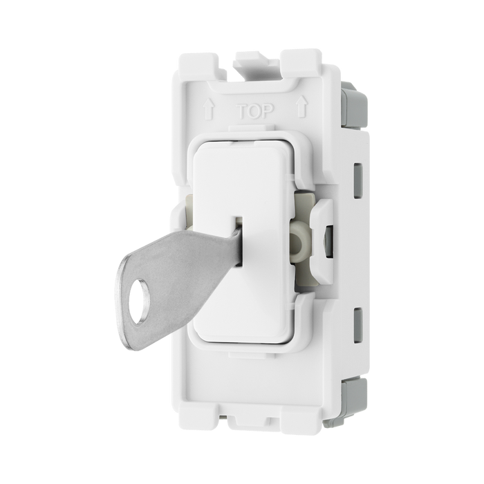 BG Evolve White 20A 2 Way Key Grid Module RPCDW12KY – product view 2