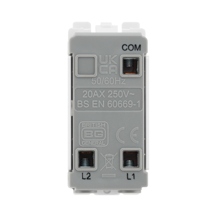 BG Evolve White 20A 2 Way Grid Module RPCDW12 – product view 3