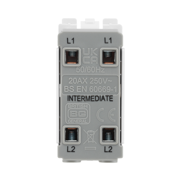 BG Evolve White 20A Intermediate Grid Module RPCDW13 – product view 3