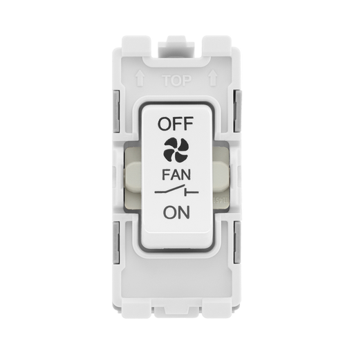 BG Evolve White 10 Amp Fan Isolator Grid Module RPCDW15 – product view 1