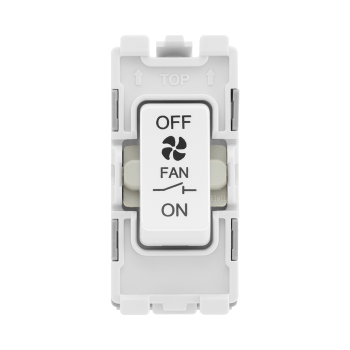 BG Evolve White 10 Amp Fan Isolator Grid Module RPCDW15 – product view 1