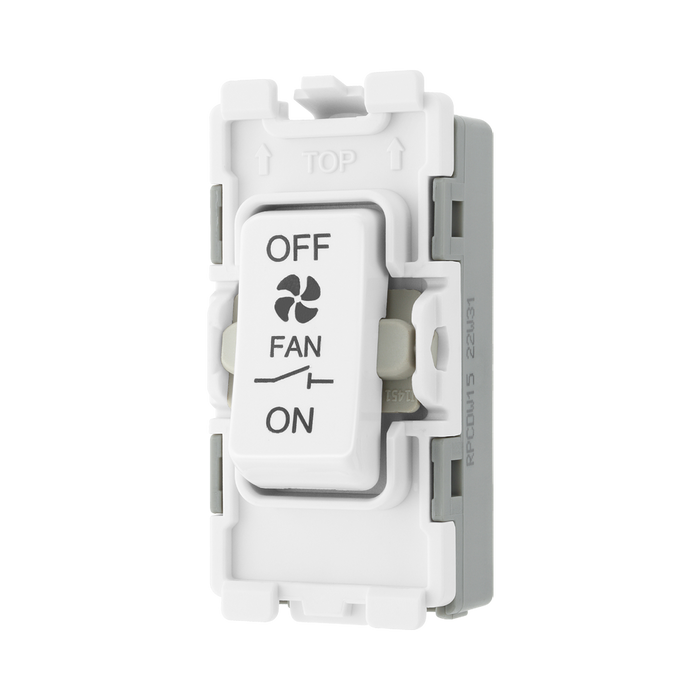 BG Evolve White 10 Amp Fan Isolator Grid Module RPCDW15 – product view 2