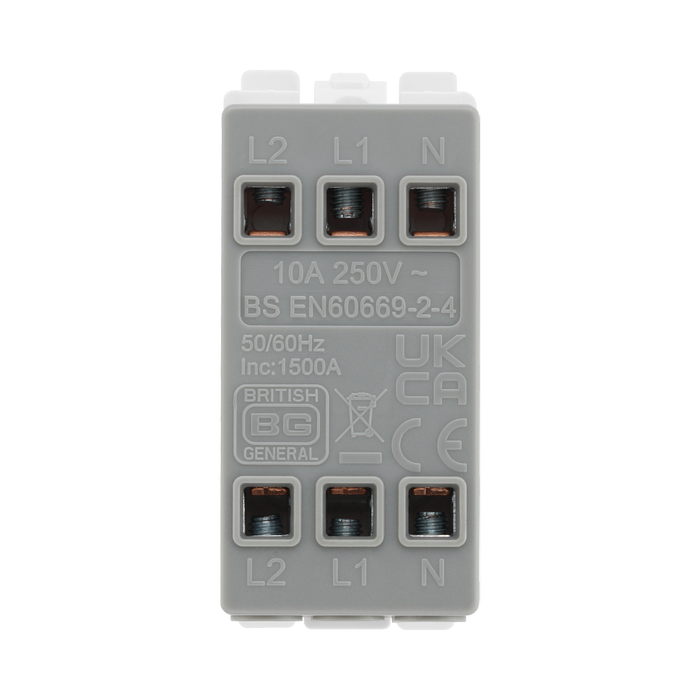 BG Evolve White 10 Amp Fan Isolator Grid Module RPCDW15 – product view 3