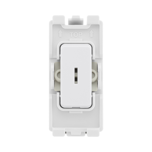BG Evolve White 20A Double Pole Key Grid Module RPCDW30KY – product view 1