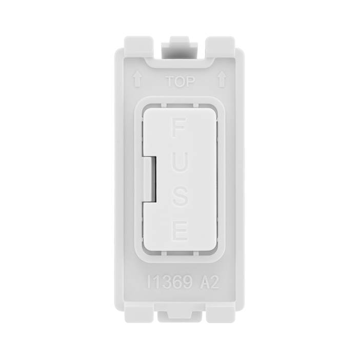 BG Evolve White 13 Amp Fuse Carrier Grid Module RPCDWFUSE – product view 1