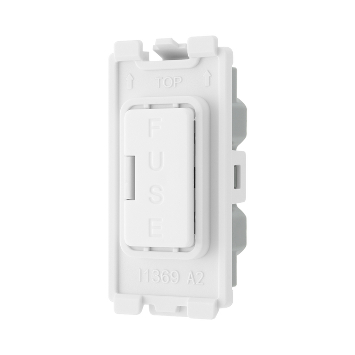 BG Evolve White 13 Amp Fuse Carrier Grid Module RPCDWFUSE – product view 2